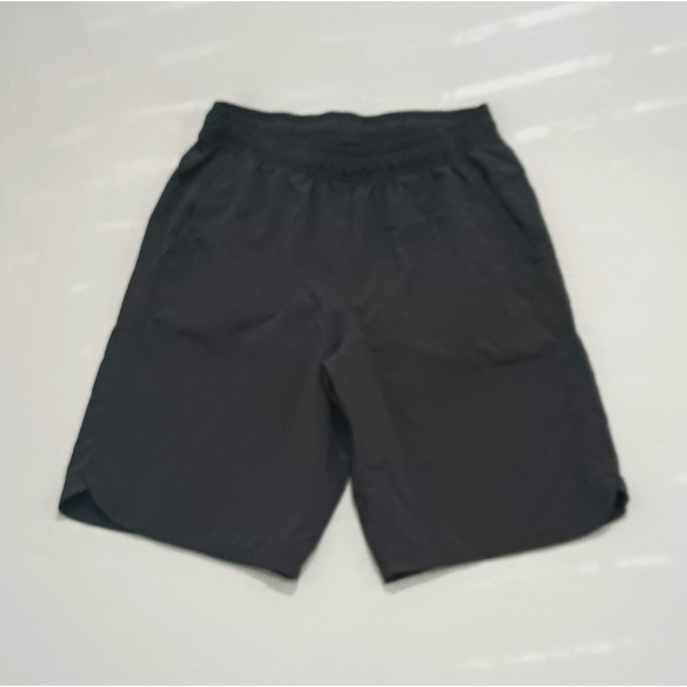 All in Motion Boys Black Athletic Shorts 12-14 Geometric Drawstring Pockets